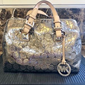 Michael Kors-Silver Metallic-Logo Speedy 11.5L-8H